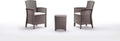 Set da Giardino BICA Lido: 2 Poltrone, Tavolino con Contenitore e Cuscini, Colore Cappuccino e Taupe