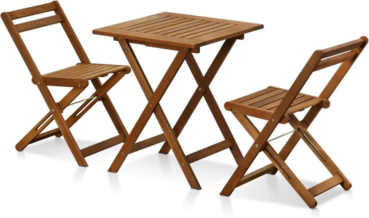Set Tavolo da Pranzo per Esterni Furinno Tioman, Colore Naturale