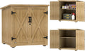 Outsunny Armadio da Giardino in Legno di Abete con Ripiani Regolabili e Tetto Impermeabile, 77.5x88x90 cm, Colore Naturale