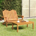 Set da Giardino in Legno di Acacia: 2 Sedie Adirondack e Tavolino per Esterni