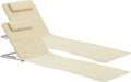 Set 2 Materassini Prendisole Reclinabili con Borsa per Spiaggia e Giardino - Beige