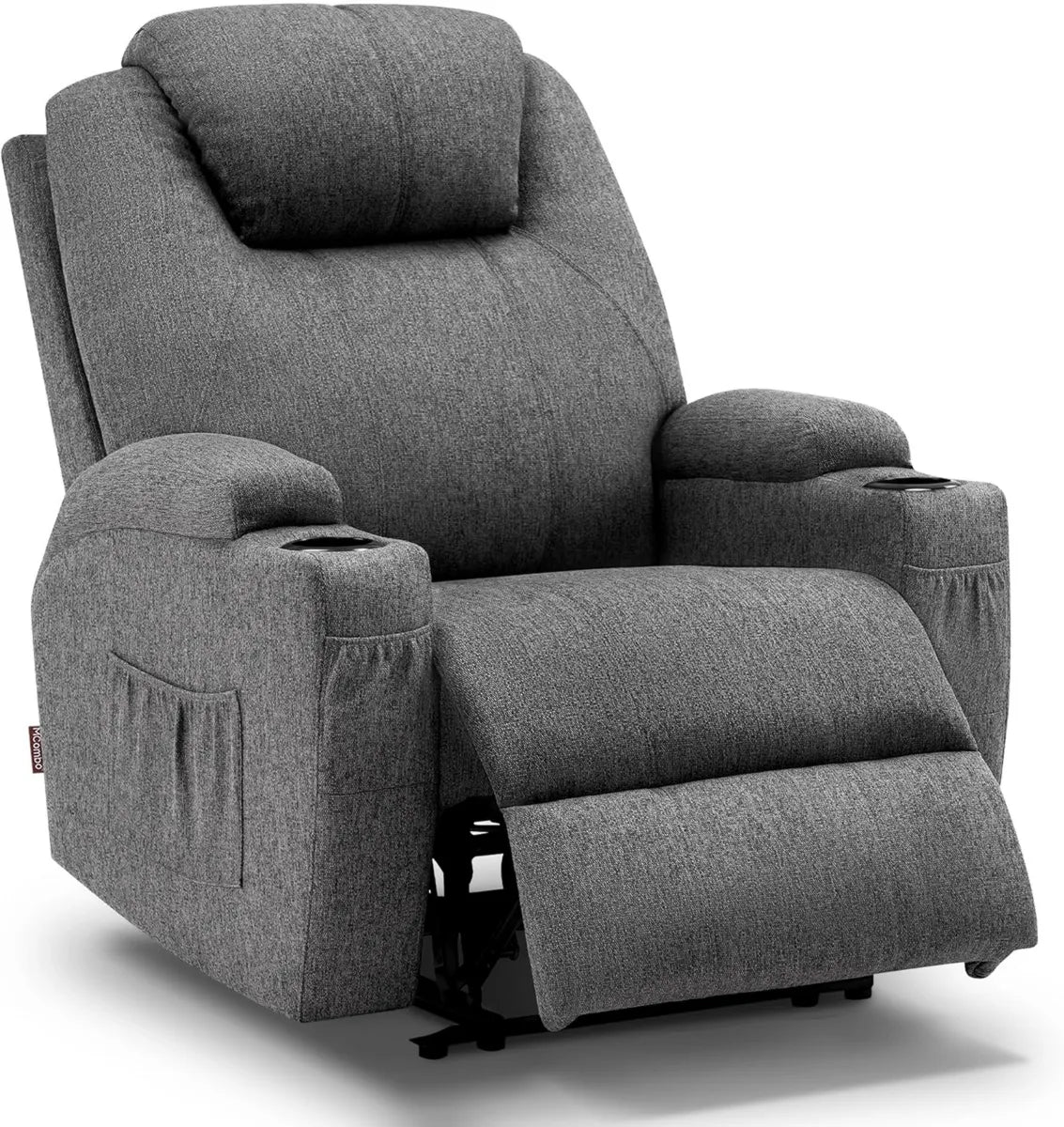 Poltrona Relax Elettrica Massaggiante con Riscaldamento e Funzione Reclinabile - Modello 7061, Grigio