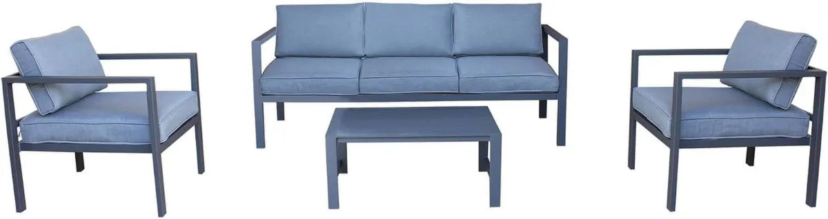 Set Salotto da Giardino in Alluminio 5 Posti - Milani Home Aulus