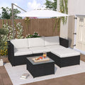 Set Divani da Giardino in Polyrattan con Cuscini Comodi
