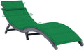 Lettino Prendisole in Acacia con Cuscino Homgoday, Ideale per Giardino e Piscina