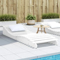 Lettino Prendisole in Legno Pino Bianco per Giardino 205x70x31,5 cm