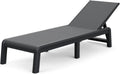 Sdraio Pieghevole da Giardino Keter Palma, Ideale per Esterni, Grafite, 187,5x58x29H cm