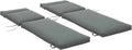 Cuscini Outsunny per Sedie da Giardino, Set 2 Pezzi Imbottiti in Cotone e Poliestere, Cinghie Incluse, 196x55x8 cm, Colore Grigio Scuro