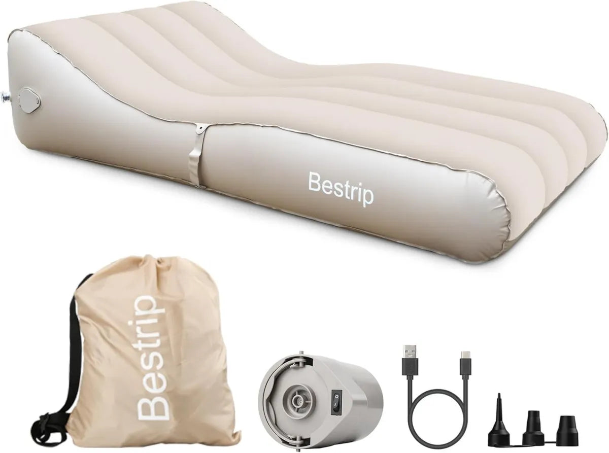 Letto Gonfiabile Portatile con Pompa Elettrica, Ideale per Interno ed Esterno, Misure 220 x 110 x 56 cm