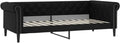 Divano Letto Nero 80x200 cm in Ecopelle Elegante