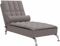Sdraio Relax in Tessuto Grigio con Funzione Massaggio
