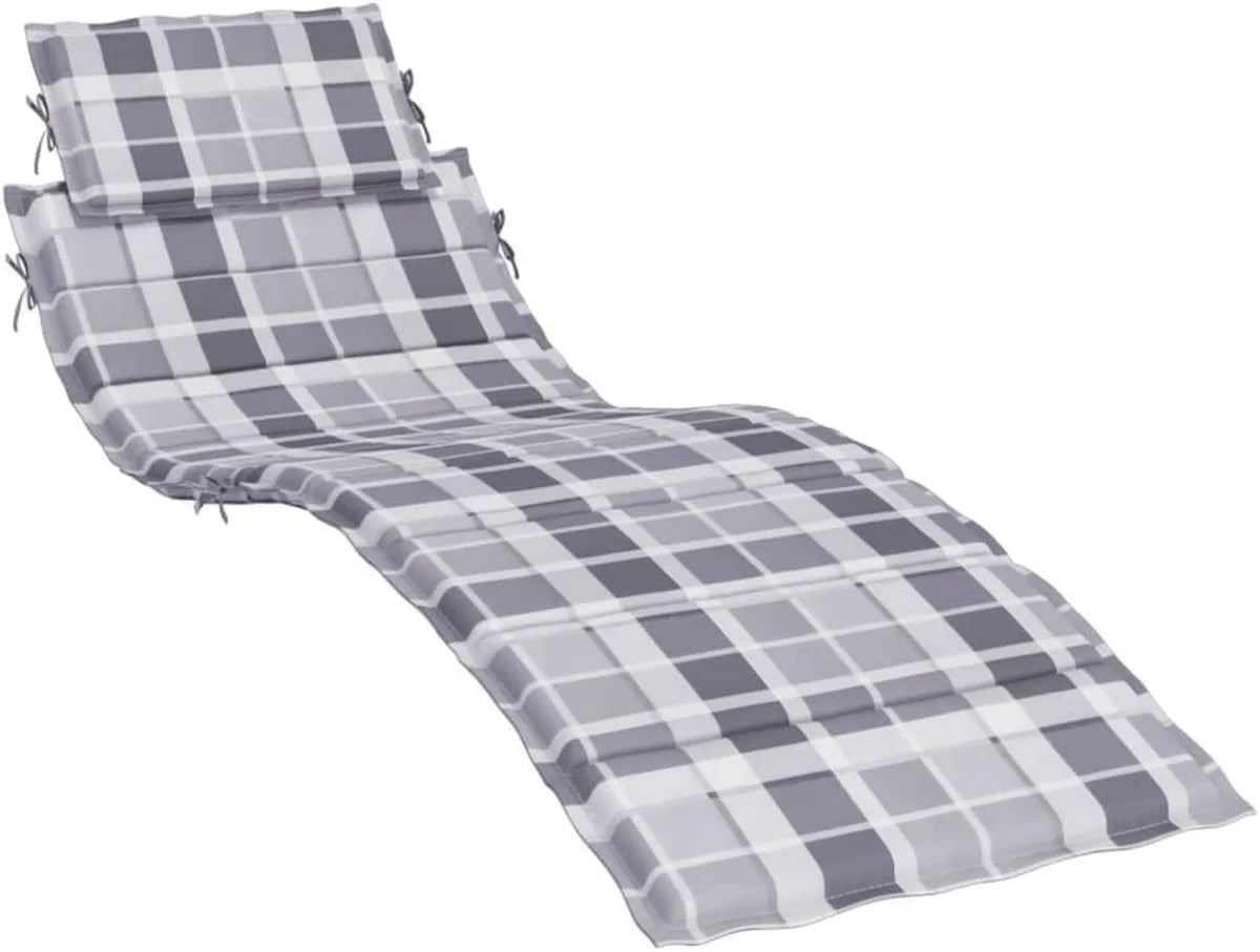 Cuscino imbottito da esterno a quadri, versatile per divano e dondolo, 186x58x3 cm, in tessuto Oxford