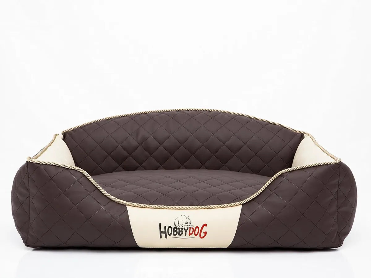 Letto per Cani in Cordura Lavabile, Taglia Piccola e Grande, 110 x 84 cm, Marrone e Beige