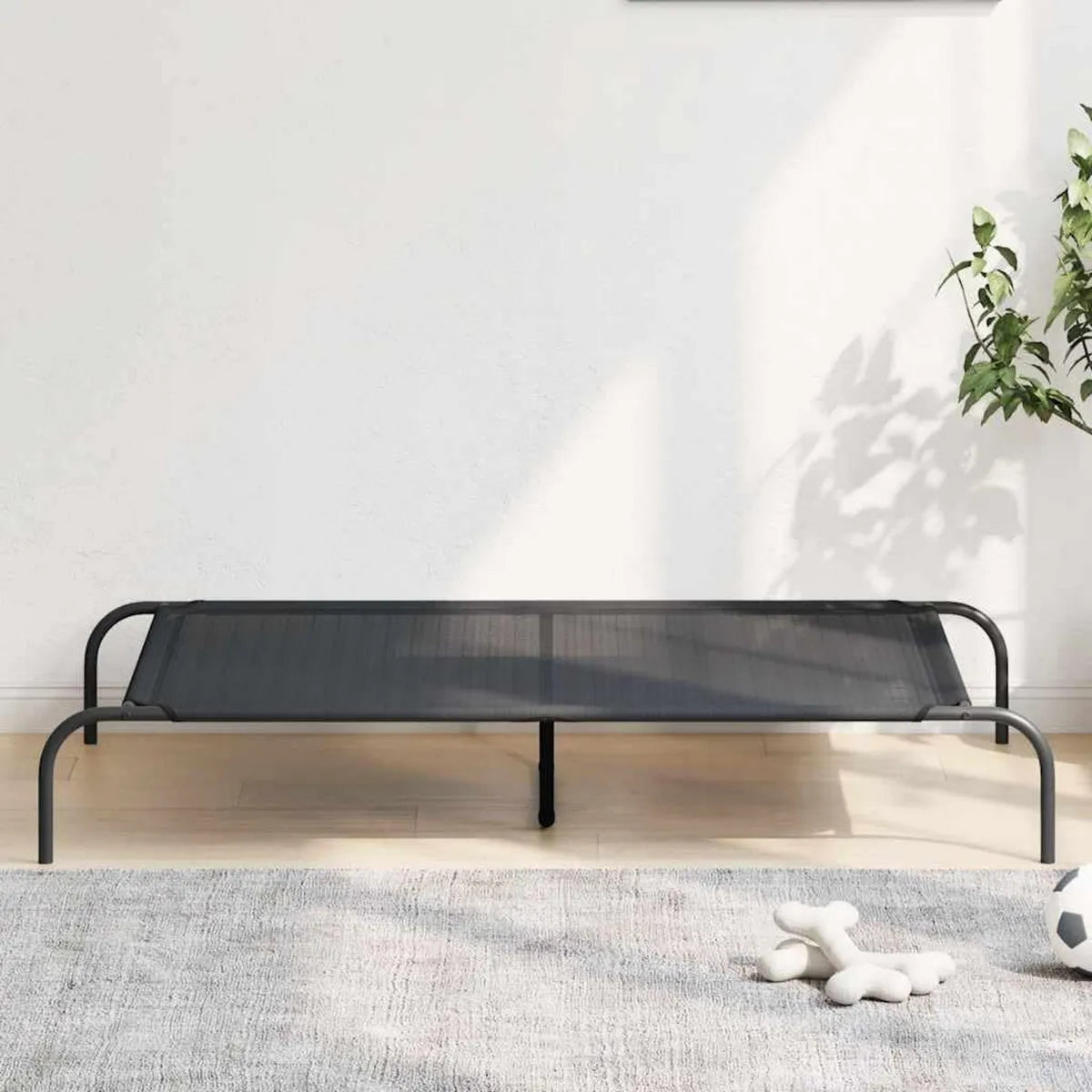 Lettino rialzato per cani, 130x80x20 cm, textilene e acciaio, traspirante e antiscivolo, ideale per interni e viaggi