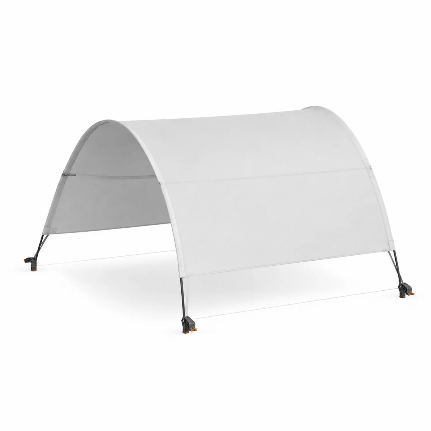 Tenda Parasole Curva 300x400 cm Acciaio Poliestere Bianco