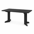 Tavolo da pranzo rettangolare in MDF nero 180x90x75 cm
