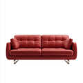 Three-Seater Sofa Faux Leather 210x90x85 cm - Red - Modern Design
