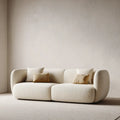 Modern Design Sofa Set Fabric Upholstered 220x85x75 cm - Beige
